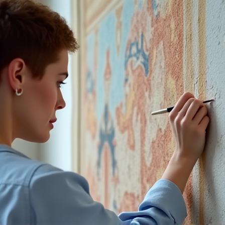 Ritratto di una restauratrice di affreschi